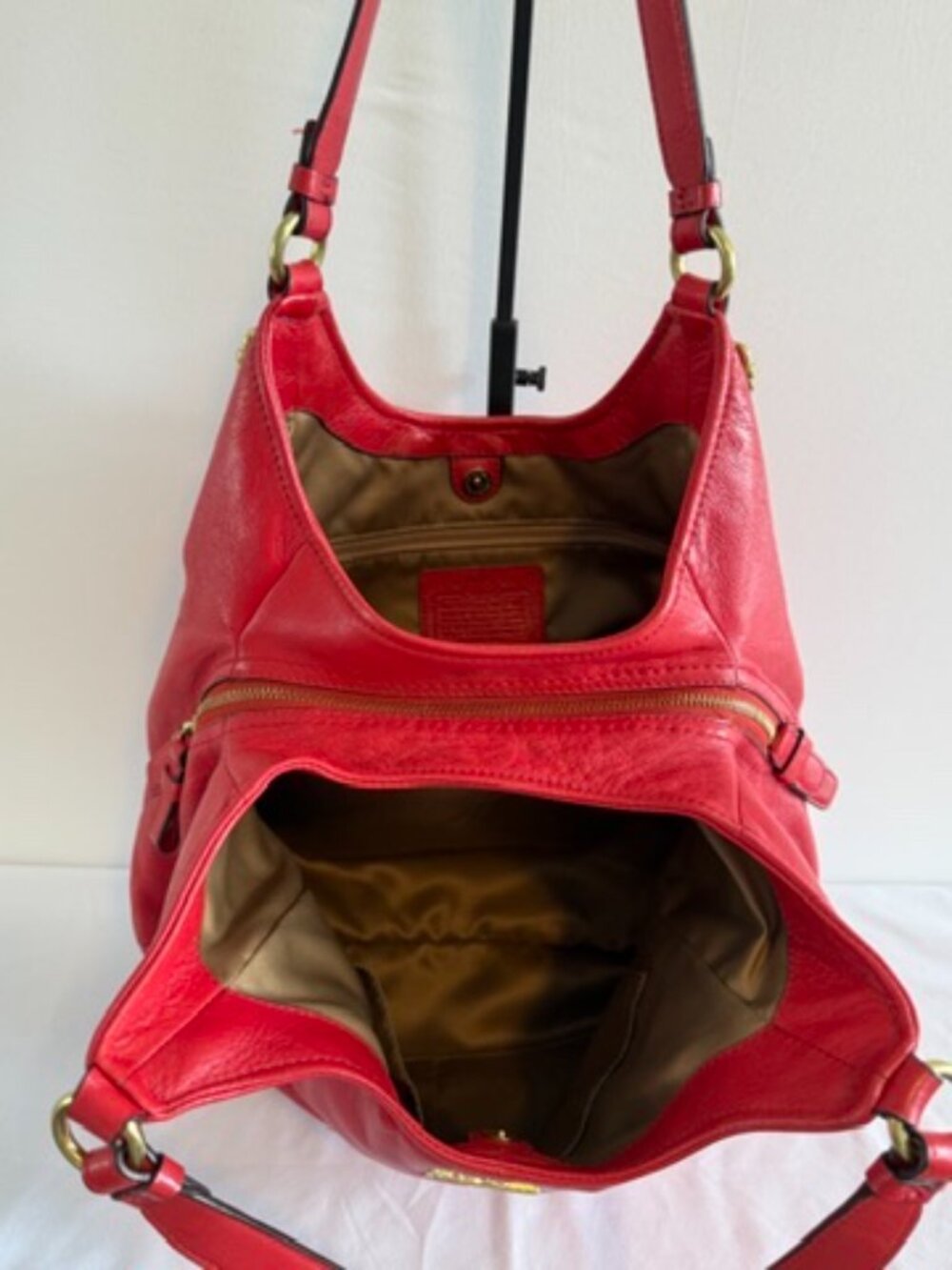 COACH Y2K Madison Maggie Red Leather Shoulder Bag - Picture 8 of 15